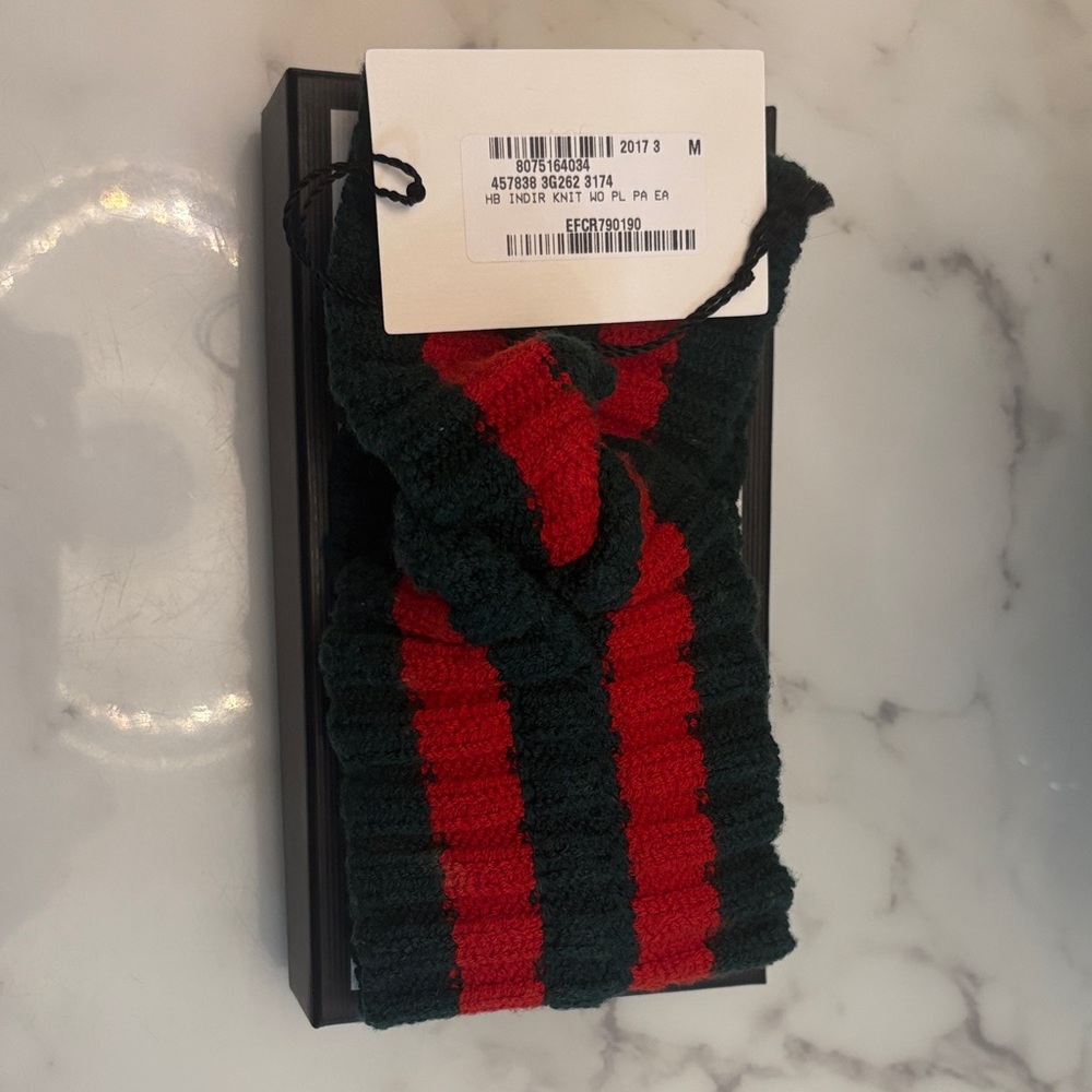 Gucci Red and Green Knit Headband